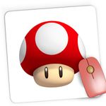 PC, gaming si accesorii - Periferice PC - Mousepad - Mousepad Gaming Super Mario Bros Cap Ciuperca Video Game, 21x19 cm - Infinity.ro