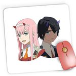 PC, gaming si accesorii - Periferice PC - Mousepad - Mousepad Gaming Darling in the FranXX Hiro Zero Two Parasite, 21x19 cm - Infinity.ro