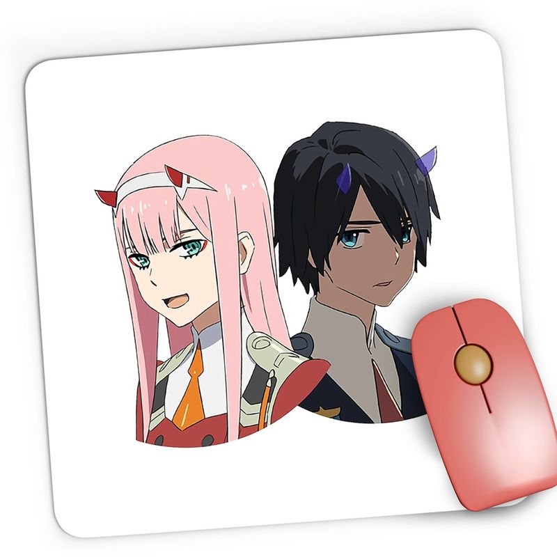 PC, gaming si accesorii - Periferice PC - Mousepad - Mousepad Gaming Darling in the FranXX Hiro Zero Two Parasite, 21x19 cm - Infinity.ro