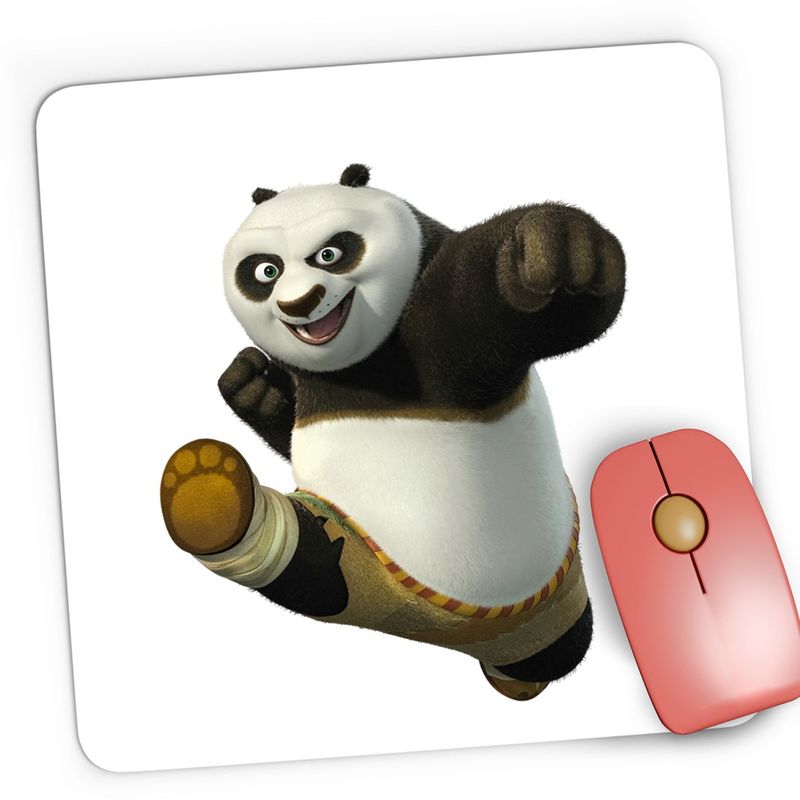 PC, gaming si accesorii - Periferice PC - Mousepad - Mousepad Gaming Kung Fu Panda Bruce Lee Arte Martiale, 21x19 cm - Infinity.ro
