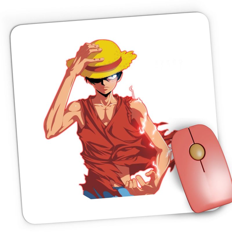 PC, gaming si accesorii - Periferice PC - Mousepad - Mousepad Gaming Electric Monkey D Luffy One Piece Power, 21x19 cm - Infinity.ro