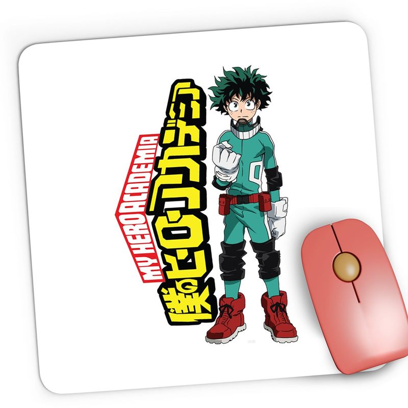 PC, gaming si accesorii - Periferice PC - Mousepad - Mousepad Gaming Boku no Hero Academia Midoriya Cosplay, 21x19 cm - Infinity.ro