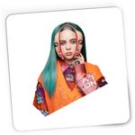 PC, gaming si accesorii - Periferice PC - Mousepad - Mousepad Gaming Billie Eilish 2 Face Therefore I am, 21x19 cm - Infinity.ro