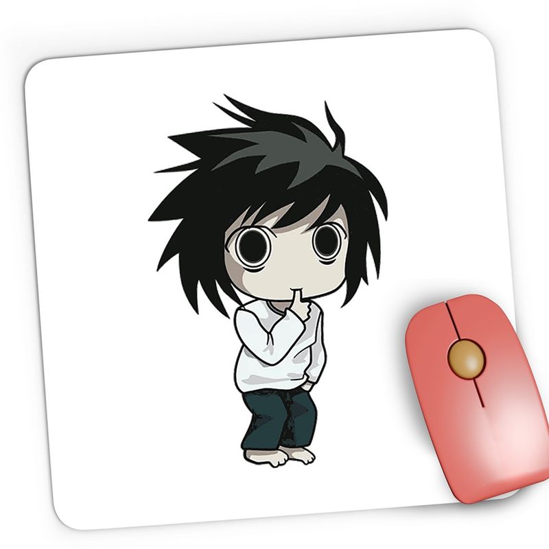 PC, gaming si accesorii - Periferice PC - Mousepad - Mousepad Gaming Bebe Detectiv Death Note L Sherlock Holmes, 21x19 cm - Infinity.ro