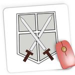 PC, gaming si accesorii - Periferice PC - Mousepad - Mousepad Gaming Attack on Titan Training Corps AOT Cadet Anime, 21x19 cm - Infinity.ro