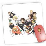 PC, gaming si accesorii - Periferice PC - Mousepad - Mousepad Gaming Attack on Titan All Team Gang Echipa Anime, 21x19 cm - Infinity.ro