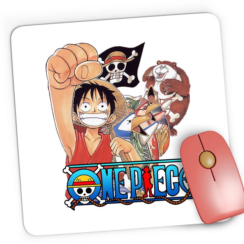 PC, gaming si accesorii - Periferice PC - Mousepad - Mousepad Gaming One Piece Monkey Luffy Pinguin Panda, 21x19 cm - Infinity.ro