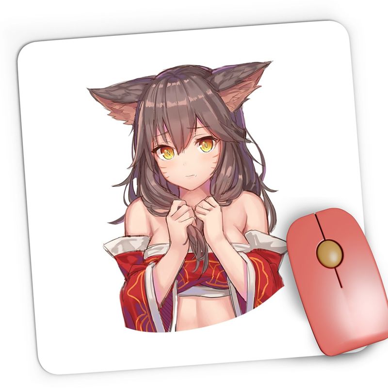 PC, gaming si accesorii - Periferice PC - Mousepad - Mousepad Gaming League of Legends Ahri Champion Artwork Anime, 21x19 cm - Infinity.ro