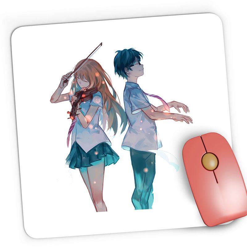 PC, gaming si accesorii - Periferice PC - Mousepad - Mousepad Gaming Your Lie in April Kaori Kousei Muzica Simfonica, 21x19 cm - Infinity.ro
