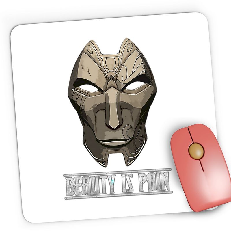 PC, gaming si accesorii - Periferice PC - Mousepad - Mousepad Gaming League of Legends LoL Jhin Beaty is Pain, 21x19 cm - Infinity.ro