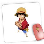 PC, gaming si accesorii - Periferice PC - Mousepad - Mousepad Gaming One Piece Monkey D Luffy Straw Hat Pirates, 21x19 cm - Infinity.ro