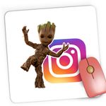 PC, gaming si accesorii - Periferice PC - Mousepad - Mousepad Gaming Baby Groot Instagram Influencer Creator, 21x19 cm - Infinity.ro