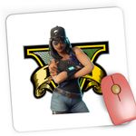 PC, gaming si accesorii - Periferice PC - Mousepad - Mousepad Gaming Fortnite Girl GTA, 21x19 cm - Infinity.ro