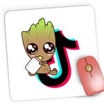 PC, gaming si accesorii - Periferice PC - Mousepad - Mousepad Gaming Baby Groot Tik Tok Star Tiktok, 21x19 cm - Infinity.ro