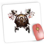 PC, gaming si accesorii - Periferice PC - Mousepad - Mousepad Gaming World of Warcraft Orc Race Crest WoW, 21x19 cm - Infinity.ro