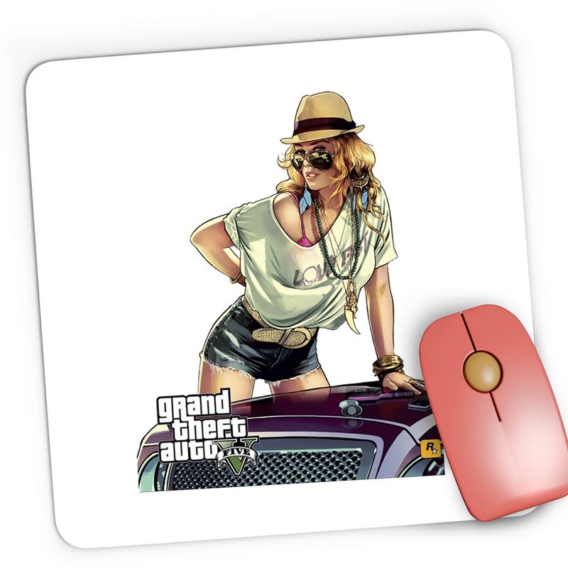 PC, gaming si accesorii - Periferice PC - Mousepad - Mousepad Gaming Bad Girl GTA5 Brawl Stars, 21x19 cm - Infinity.ro