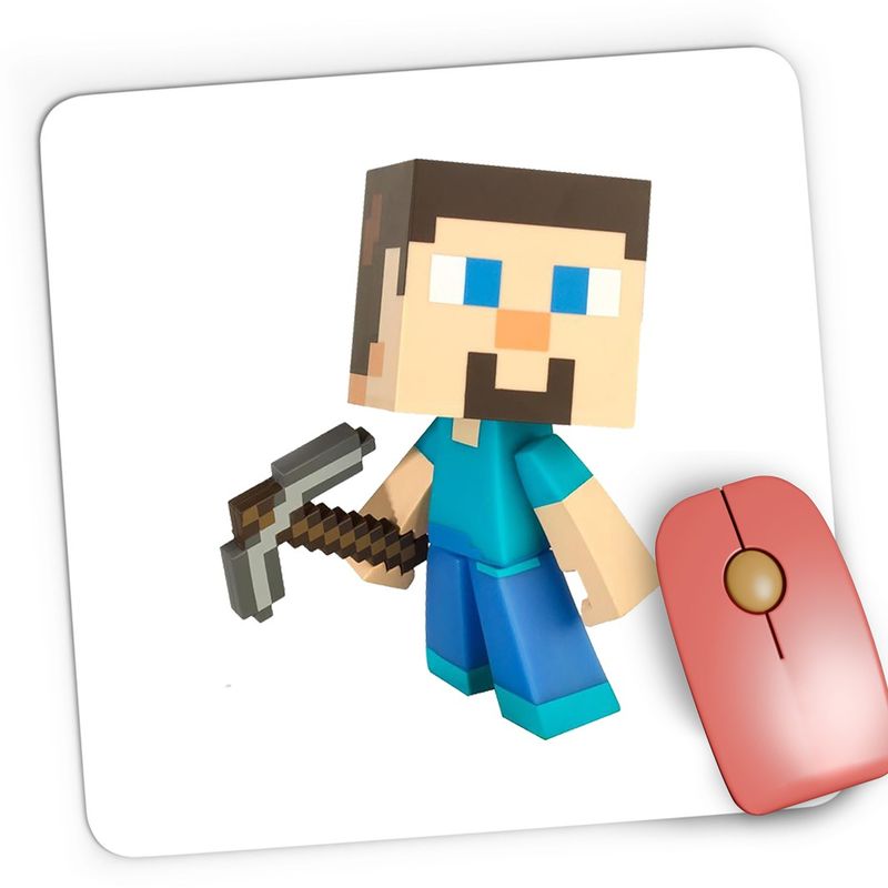 PC, gaming si accesorii - Periferice PC - Mousepad - Mousepad Gaming Steve Pickaxe Minecraft, 21x19 cm - Infinity.ro