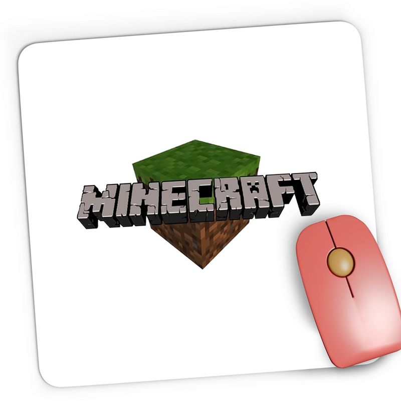 PC, gaming si accesorii - Periferice PC - Mousepad - Mousepad Gaming Minecraft Logo Block, 21x19 cm - Infinity.ro