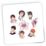 PC, gaming si accesorii - Periferice PC - Mousepad - Mousepad Gaming BTS All Crew Gang Flower, 21x19 cm - Infinity.ro