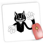 PC, gaming si accesorii - Periferice PC - Mousepad - Mousepad Gaming Cartoon Bad Cat Black, 21x19 cm - Infinity.ro