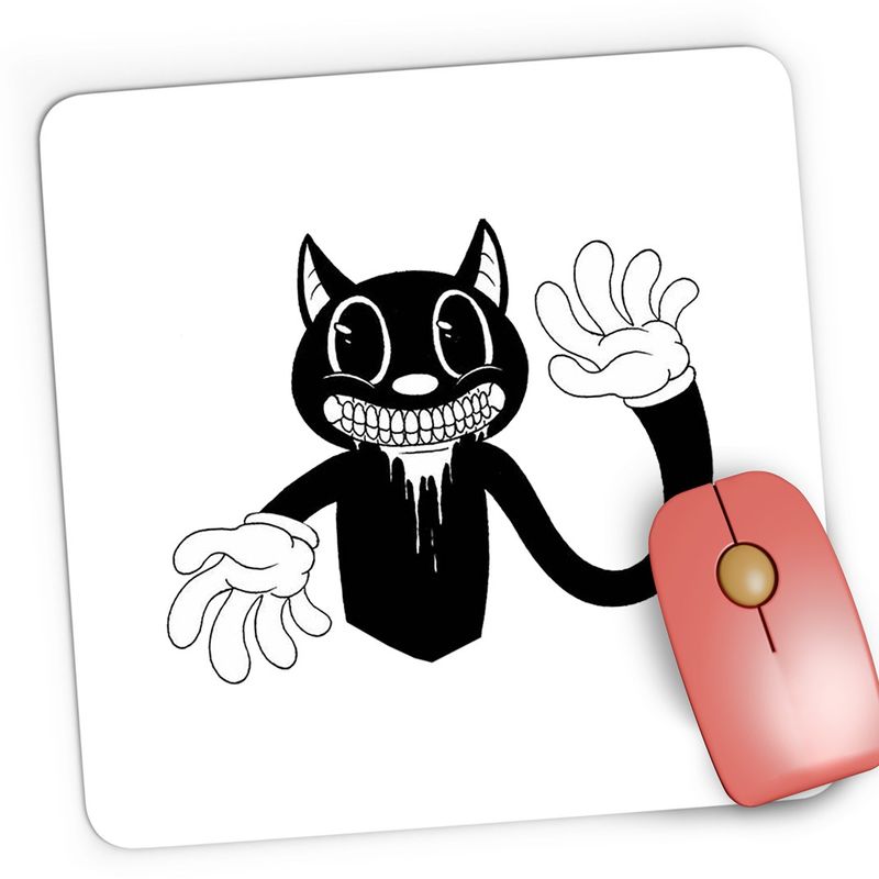 PC, gaming si accesorii - Periferice PC - Mousepad - Mousepad Gaming Cartoon Bad Cat Black, 21x19 cm - Infinity.ro