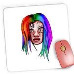 PC, gaming si accesorii - Periferice PC - Mousepad - Mousepad Gaming Tekashi Face 6ix9ine Rap, 21x19 cm - Infinity.ro
