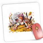 PC, gaming si accesorii - Periferice PC - Mousepad - Mousepad Gaming One Piece Nami Comoara Leu Lion Cat, 21x19 cm - Infinity.ro