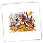 PC, gaming si accesorii - Periferice PC - Mousepad - Mousepad Gaming One Piece Nami Comoara Leu Lion Cat, 21x19 cm - Infinity.ro