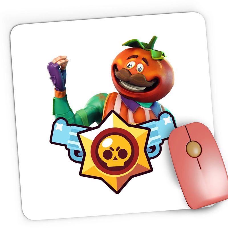 PC, gaming si accesorii - Periferice PC - Mousepad - Mousepad Gaming Tomato Man Fortnite Brawl Stars, 21x19 cm - Infinity.ro