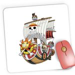 PC, gaming si accesorii - Periferice PC - Mousepad - Mousepad Gaming One Piece Corabie Pirati Marinar Luffy Anime, 21x19 cm - Infinity.ro