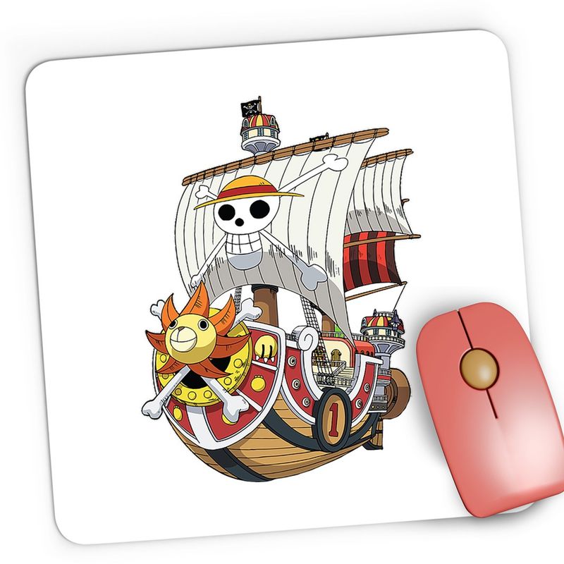 PC, gaming si accesorii - Periferice PC - Mousepad - Mousepad Gaming One Piece Corabie Pirati Marinar Luffy Anime, 21x19 cm - Infinity.ro
