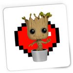 PC, gaming si accesorii - Periferice PC - Mousepad - Mousepad Gaming Baby Groot Minecraft Love Heart Inima, 21x19 cm - Infinity.ro