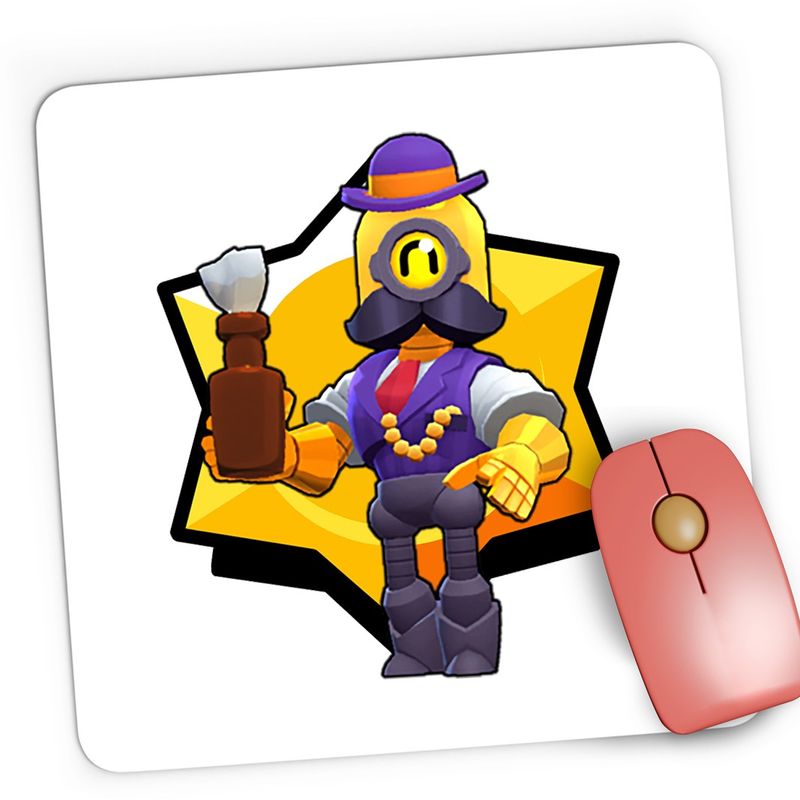 PC, gaming si accesorii - Periferice PC - Mousepad - Mousepad Gaming Barley Golden Skin Brawl Stars, 21x19 cm - Infinity.ro