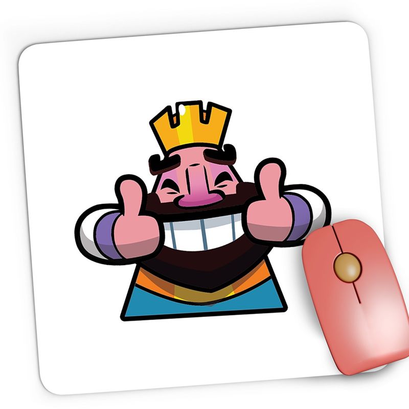 PC, gaming si accesorii - Periferice PC - Mousepad - Mousepad Gaming Happy King Clash Royale Clans, 21x19 cm - Infinity.ro