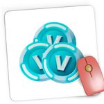 PC, gaming si accesorii - Periferice PC - Mousepad - Mousepad Gaming Fortnite VBucks Battle Royale, 21x19 cm - Infinity.ro