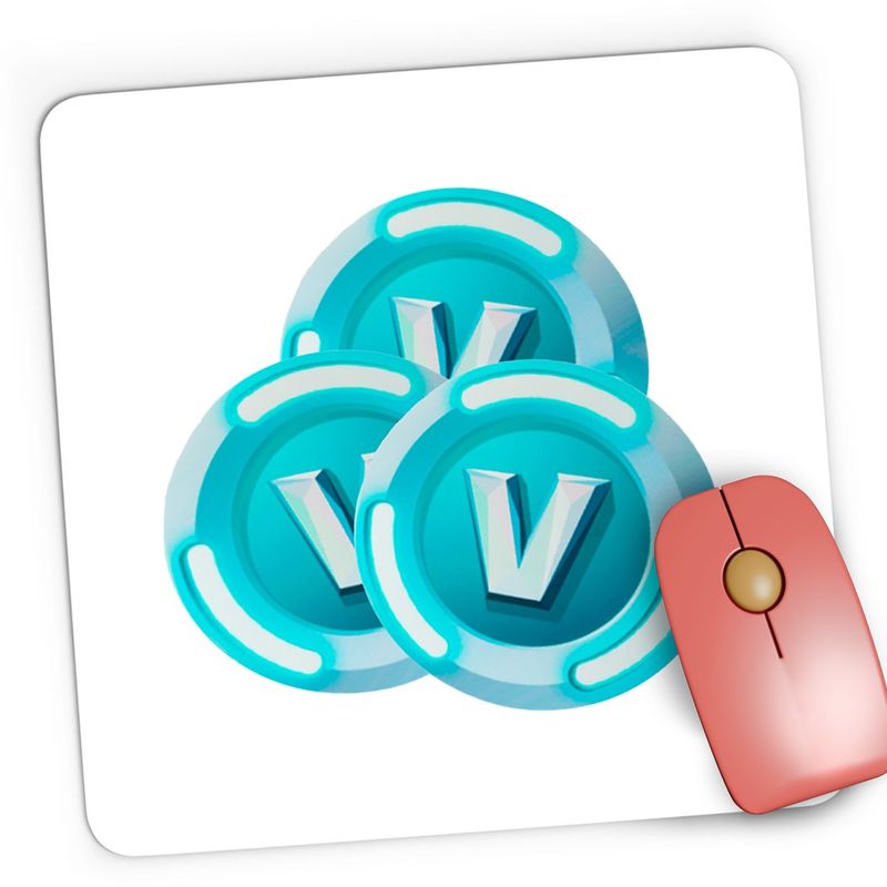 PC, gaming si accesorii - Periferice PC - Mousepad - Mousepad Gaming Fortnite VBucks Battle Royale, 21x19 cm - Infinity.ro