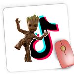 PC, gaming si accesorii - Periferice PC - Mousepad - Mousepad Gaming Baby Groot Tiktok Creator Star, 21x19 cm - Infinity.ro