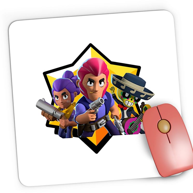PC, gaming si accesorii - Periferice PC - Mousepad - Mousepad Gaming Brawl Stars Game Team, 21x19 cm - Infinity.ro