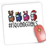 PC, gaming si accesorii - Periferice PC - Mousepad - Mousepad Gaming SquadGoals Christmas Among Us, 21x19 cm - Infinity.ro