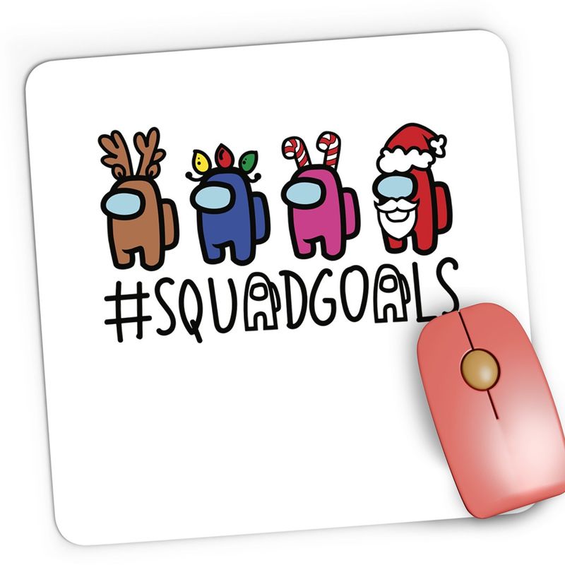 PC, gaming si accesorii - Periferice PC - Mousepad - Mousepad Gaming SquadGoals Christmas Among Us, 21x19 cm - Infinity.ro