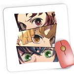 PC, gaming si accesorii - Periferice PC - Mousepad - Mousepad Gaming Demon Slayer Priviri Gingase Kimetsu no Yaiba, 21x19 cm - Infinity.ro