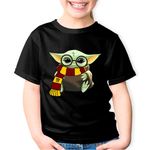 Fashion, accesorii si bijuterii - Copii - Imbracaminte copii - Tricouri copii - Tricou copii Baby Yoda Harry Potter Cute, negru, XS Copii - Infinity.ro