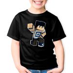 Fashion, accesorii si bijuterii - Copii - Imbracaminte copii - Tricouri copii - Tricou copii Skin Blue Lagoon Minecraft, negru, XS Copii - Infinity.ro