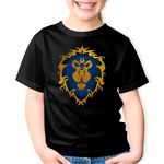 Fashion, accesorii si bijuterii - Copii - Imbracaminte copii - Tricouri copii - Tricou copii World of Warcraft Alliance WoW Azeroth, negru, XS Copii - Infinity.ro