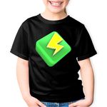 Fashion, accesorii si bijuterii - Copii - Imbracaminte copii - Tricouri copii - Tricou copii Power Up Brawl Stars, negru, S Copii - Infinity.ro