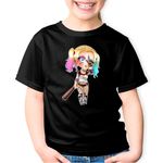 Fashion, accesorii si bijuterii - Copii - Imbracaminte copii - Tricouri copii - Tricou copii Joker Harley Quinn Daddys Lil Monster, negru, XS Copii - Infinity.ro