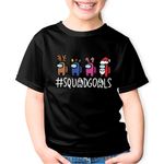 Fashion, accesorii si bijuterii - Copii - Imbracaminte copii - Tricouri copii - Tricou copii SquadGoals Christmas Among Us, negru, XS Copii - Infinity.ro