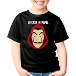 Fashion, accesorii si bijuterii - Copii - Imbracaminte copii - Tricouri copii - Tricou copii La Casa de Papel Bella Ciao, negru, XS Copii - Infinity.ro
