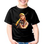 Fashion, accesorii si bijuterii - Copii - Imbracaminte copii - Tricouri copii - Tricou copii Aura Fortnite Scar Gun, negru, XS Copii - Infinity.ro