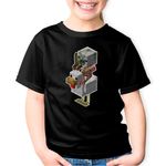 Fashion, accesorii si bijuterii - Copii - Imbracaminte copii - Tricouri copii - Tricou copii Pigman Gaina Minecraft, negru, XS Copii - Infinity.ro